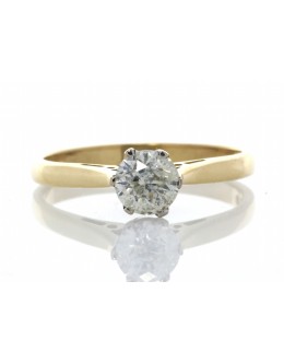 18ct Yellow Gold Brilliant Cut Diamond Engagement Ring 0.61 Carats