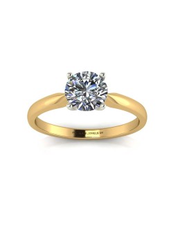 18ct Yellow Gold Single Stone Claw Set Diamond Ring D SI 0.30 Carats