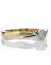 18ct Single Stone Fancy Rub Over Set Diamond Ring 0.33 Carats