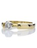 18ct Single Stone Fancy Rub Over Set Diamond Ring 0.33 Carats