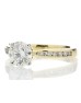 18ct Yellow Gold Single Stone Diamond Ring With Stone Set Shoulders (1.11) 1.28 Carats