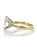 18ct Yellow Gold Single Stone Claw Set With Stone Set Shoulders Diamond Ring 4.13 Carats
