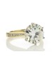 18ct Yellow Gold Single Stone Claw Set With Stone Set Shoulders Diamond Ring 4.13 Carats