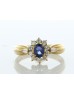 18ct Yellow Gold Oval Cut Sapphire And Diamond Ring (S0.45) 0.30