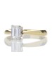 18ct Single Stone Emerald Cut Diamond Ring D SI3 0.72 Carats