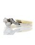 18ct Two Stone Twist  With Stone Set Shoulders Diamond Ring 0.24 Carats