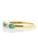 18ct Yellow Gold Claw Set Semi Eternity Diamond And Emerald Ring (E 0.55) 0.80 Carats