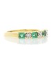 18ct Yellow Gold Claw Set Semi Eternity Diamond And Emerald Ring (E 0.55) 0.80 Carats
