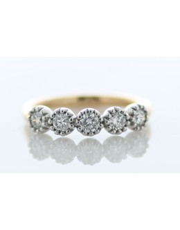 18ct Yellow Gold Five Stone Diamond Ring 0.50