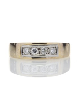 18ct Channel Set Semi Eternity Diamond Ring 0.16 Carats