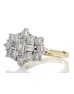 18ct Yellow Gold Boat Shape Cluster Diamond Ring 3.00 Carats