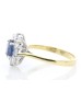 18ct Yellow Gold Oval Cluster Diamond And Sapphire Ring (S 0.90) 0.96 Carats