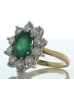 18ct Yellow Gold Diamond And Oval Emerald Ring (E4.00) 2.00