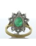 18ct Yellow Gold Diamond And Oval Emerald Ring (E4.00) 2.00
