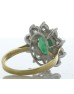 18ct Yellow Gold Diamond And Oval Emerald Ring (E4.00) 2.00