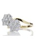 18ct Yellow Gold Double Flower Cluster Diamond Ring 2.00 Carats