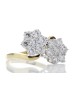 18ct Yellow Gold Double Flower Cluster Diamond Ring 2.00 Carats