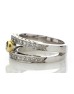 18ct White Gold Double Band Half Eternity Diamond Ring 0.74 Carats