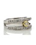 18ct White Gold Double Band Half Eternity Diamond Ring 0.74 Carats