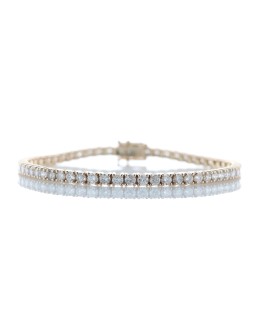 18ct Rose Gold Tennis Diamond Bracelet 4.33 Carats