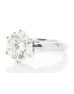 18ct White Gold Single Stone Wire Set Diamond Ring 5.51 Carats