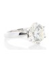 18ct White Gold Single Stone Wire Set Diamond Ring 5.51 Carats