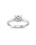 18ct White Gold Single Stone Claw Set Diamond Ring F SI 0.40 Carats