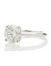 18ct White Gold Single Stone Claw Set Diamond Ring 3.07 Carats