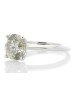 18ct White Gold Single Stone Claw Set Diamond Ring 3.18 Carats