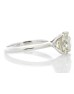 18ct White Gold Single Stone Claw Set Diamond Ring 3.18 Carats