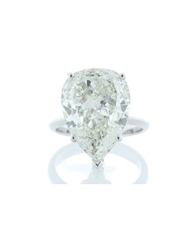 18ct White Gold Pear Shaped Diamond Ring 10.06 Carats