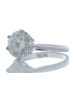 18ct White Gold Single Stone Prong Set Diamond Ring 3.12 Carats