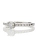 18ct Single Stone Claw Set With Stone Set Shoulders Diamond Ring 0.56 Carats