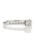 18ct Single Stone Claw Set With Stone Set Shoulders Diamond Ring 0.56 Carats