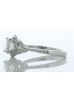 18ct White Gold Single Stone Claw Set With Stone Set Shoulders Diamond Ring (1.05) 1.28 Carats