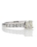 18ct White Gold Single Stone Claw Set With Stone Set Shoulders Diamond Ring 0.61 Carats