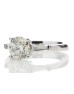 18ct White Gold Single Stone Diamond Ring With Stone Set Shoulders (1.50) 1.62 Carats