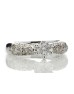 18ct White Gold Single Stone Claw Set With Stone Set Shoulders Diamond Ring (0.35) 1.00 Carats