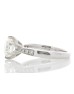 18ct White Gold Single Stone Diamond Ring With Stone Set Shoulders (1.50) 1.61 Carats
