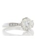 18ct White Gold Single Stone Diamond Ring With Stone Set Shoulders (1.50) 1.61 Carats