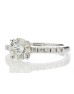 18ct White Gold Single Stone With Stone Set Shoulders Diamond Ring (1.25) 1.45 Carats