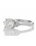 18ct White Gold Single Stone With Heart Shaped Set Shoulders Diamond Ring (1.13) 1.29 Carats