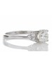 18ct White Gold Single Stone With Heart Shaped Set Shoulders Diamond Ring (1.13) 1.29 Carats