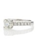 18ct White Gold Single Stone Diamond Ring With Stone Set Shoulders (1.02) 1.32 Carats