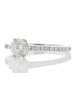 18ct White Gold Solitaire Diamond ring  With Stone Set Shoulders (0.71) 0.90 Carats