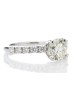 18ct White Gold Single Stone Diamond Ring With Stone Set Shoulders (1.51) 1.97 Carats