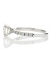 18ct White Gold Single Stone diamond Ring With Stone Set Shoulders (1.07) 1.30 Carats