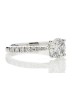 18ct White Gold Single Stone diamond Ring With Stone Set Shoulders (1.07) 1.30 Carats