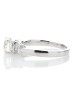 18ctWhite Gold Single Stone With Baguette Set Shoulders Diamond Ring (1.03) 1.26 Carats