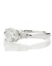 18ct White Gold Single Stone Diamond Ring With Baguette (1.02) 1.15 Carats